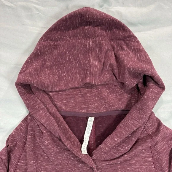 Lululemon Find Your Center Wrap Hoodie Berry Rust Red Womens 6 Athleisure - Picture 4 of 10
